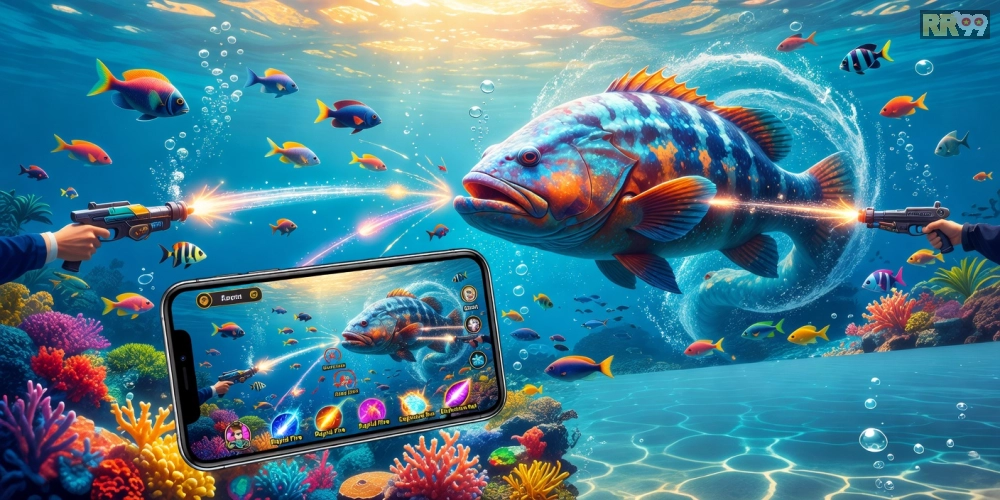 Minh họa gameplay bắn cá đổi thưởng hấp dẫn trên Sunwin với hiệu ứng nổ hũ