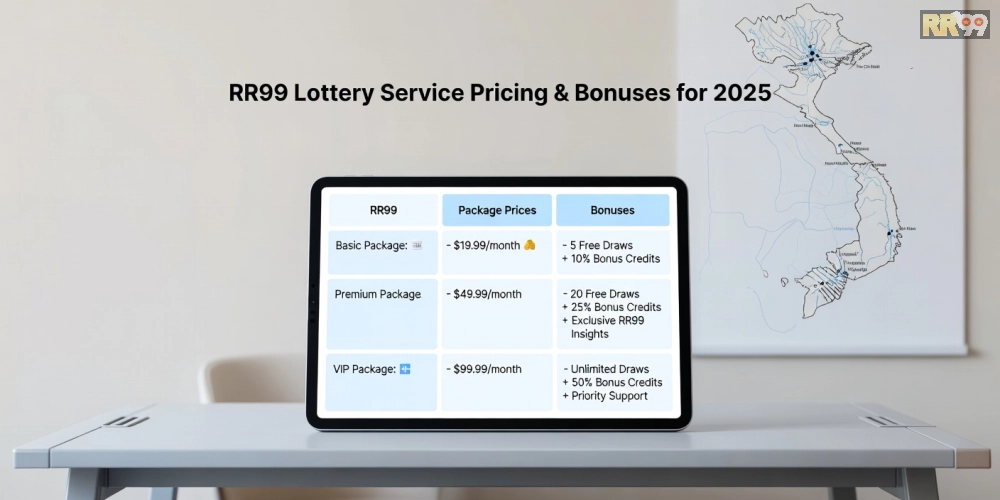 Bảng giá dịch vụ xổ số RR99 cập nhật mới nhất năm 2025