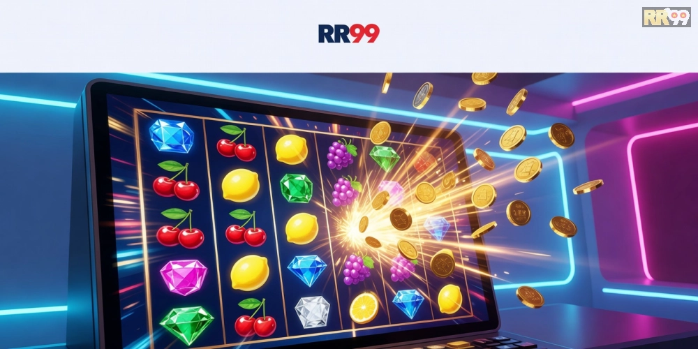 Khái niệm chơi game nổ hũ rr99 được minh họa qua giao diện slot machine hấp dẫn