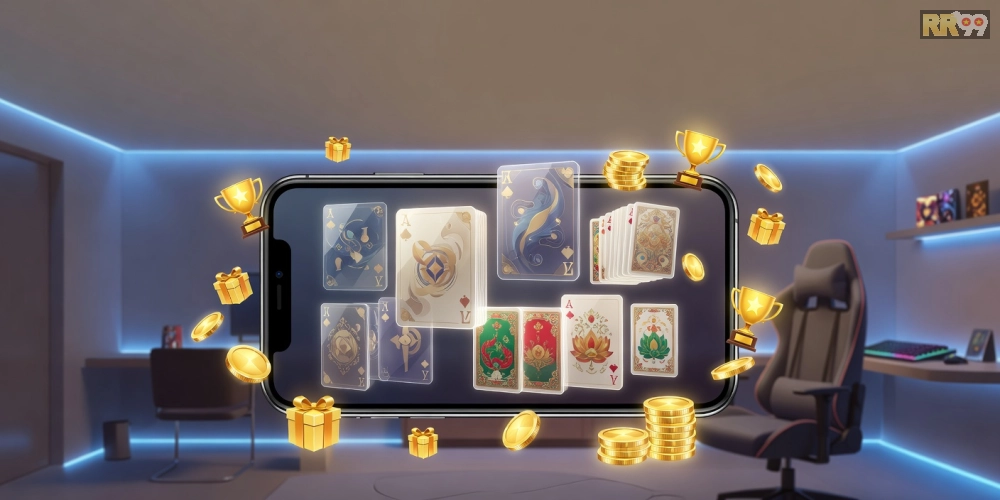 Khái niệm game bài đổi thưởng online rr99 được minh họa qua giao diện chơi bài hiện đại