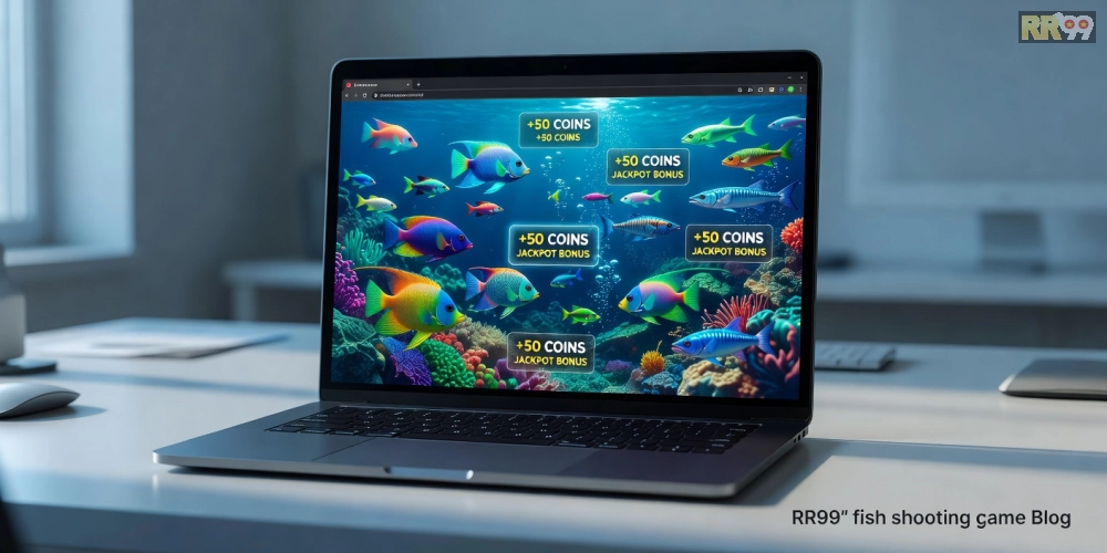 Hình minh họa màn hình web tải game bắn cá rr99 với các tính năng nổi bật