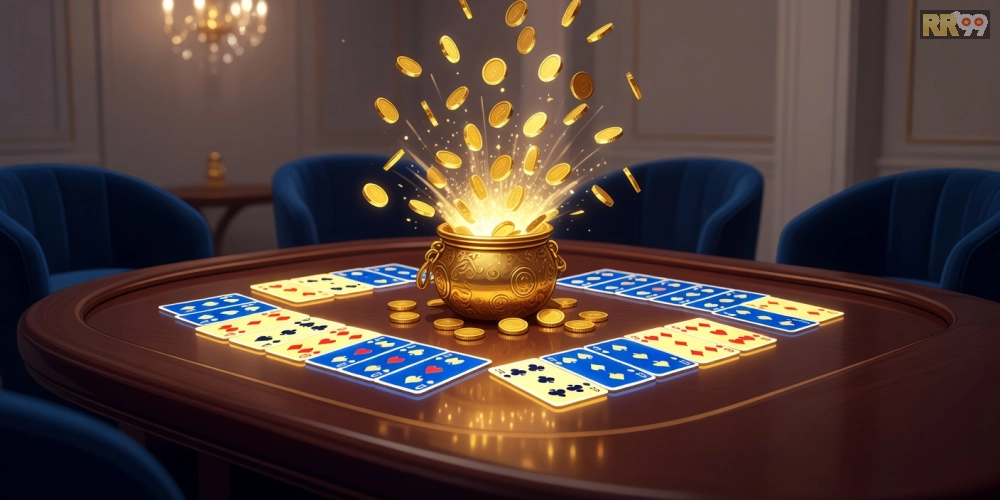 Giao diện trò chơi Phỏm Jackpot Đại Gia với hiệu ứng nổ hũ hấp dẫn