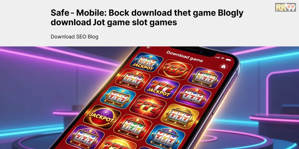 Minh họa giao diện tải game nổ hũ rr99 với các biểu tượng slot hấp dẫn